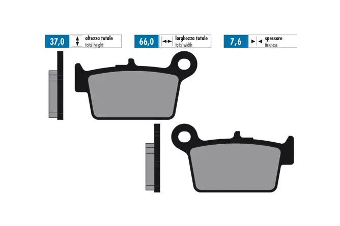 PLAQUETTES DE FREIN POLINI SINTERED BETA RR